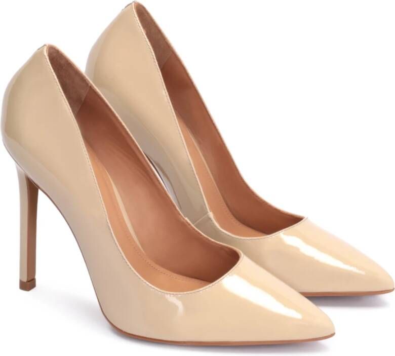 Kazar Dames gelakte beige pumps op een slanke hak Beige Dames