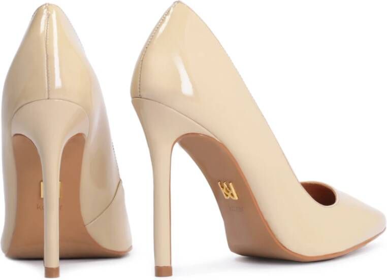 Kazar Dames gelakte beige pumps op een slanke hak Beige Dames