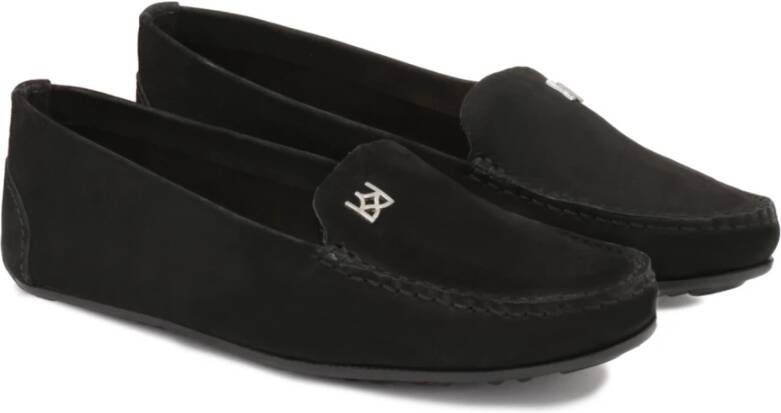 Kazar Dames nubuck zwarte mocassins Black Dames