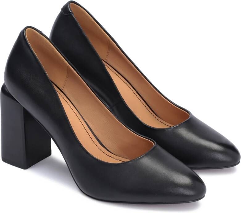 Kazar Dames tijdloze pumps op een brede hak Black Dames