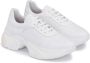 Kazar Dames witte leren sneakers met ergonomische dikke zool White Dames - Thumbnail 3