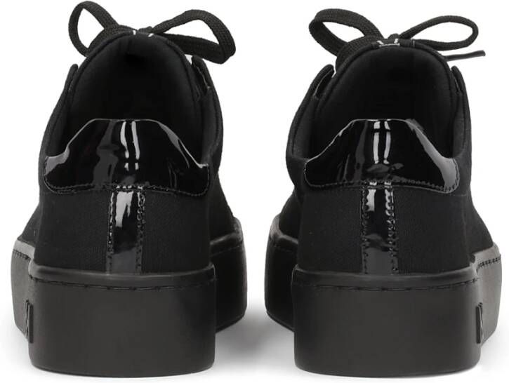 Kazar Dames zwarte sneakers met aantrekkelijke vetersluiting Black Dames