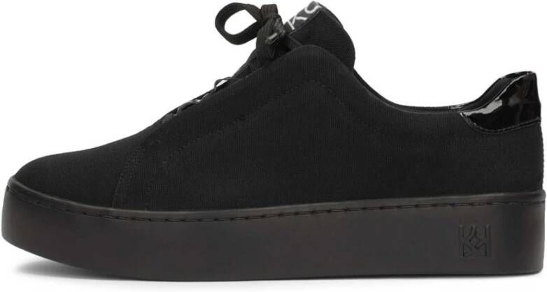 Kazar Dames zwarte sneakers met aantrekkelijke vetersluiting Black Dames