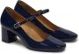 Kazar Donkerblauwe gelakte pumps met lage hak Blue Dames - Thumbnail 2