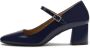 Kazar Donkerblauwe gelakte pumps met lage hak Blue Dames - Thumbnail 5