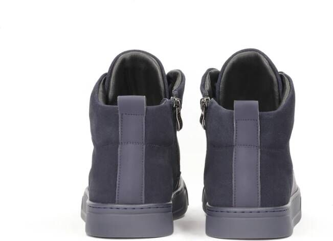 Kazar Donkerblauwe herensneakers met rits en veters Blue Heren