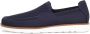 Kazar Donkerblauwe instapschoenen van stretchstof Blue Heren - Thumbnail 6