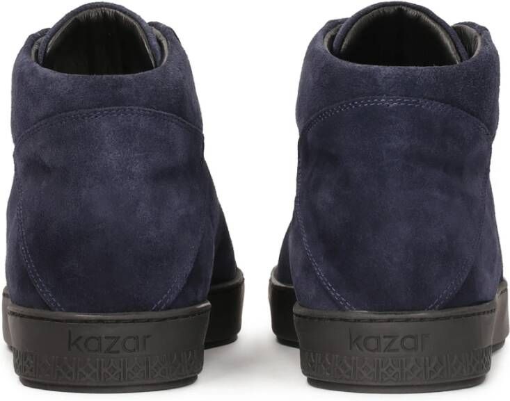 Kazar Donkerblauwe sneakers met hoge vetersluiting Blue Heren