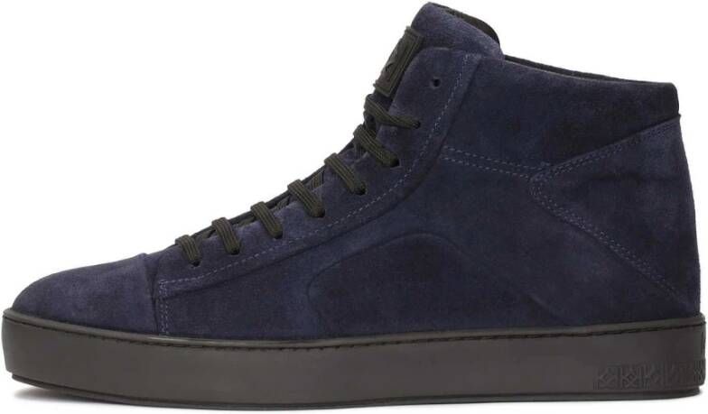 Kazar Donkerblauwe sneakers met hoge vetersluiting Blue Heren