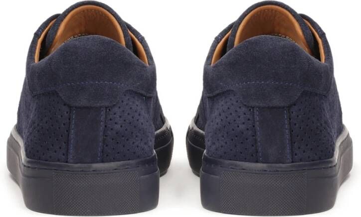 Kazar Donkerblauwe sneakers met vetersluiting bovenkant Blue Heren