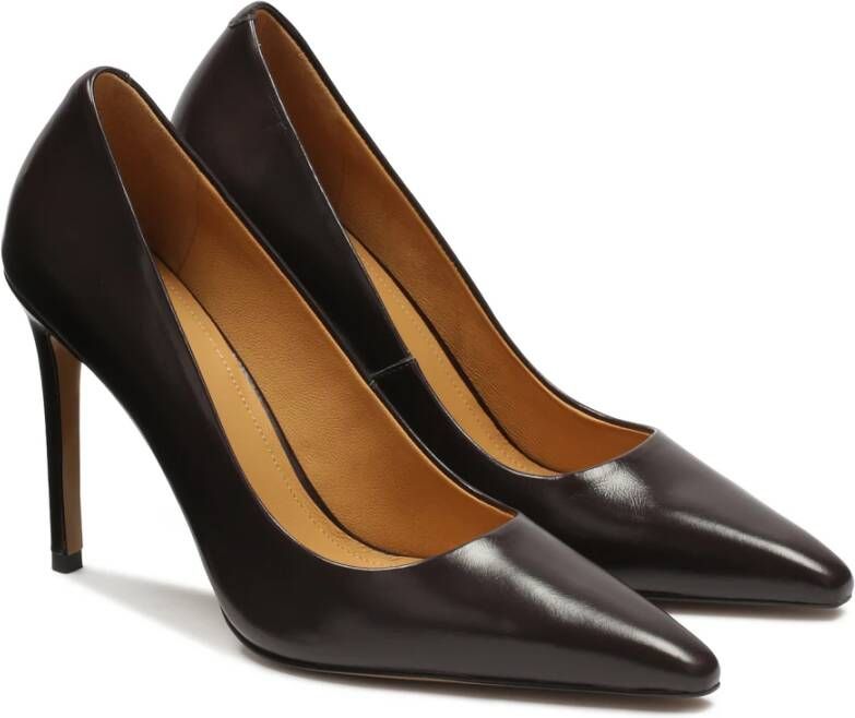 Kazar Donkerbruine pumps met een slanke hak Brown Dames