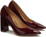 Kazar Donkerrode gelakte pumps met brede hak Brown Dames - Thumbnail 2