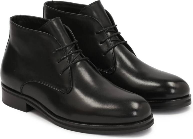 Kazar Elegante Gladleren Derby Schoenen Black Heren