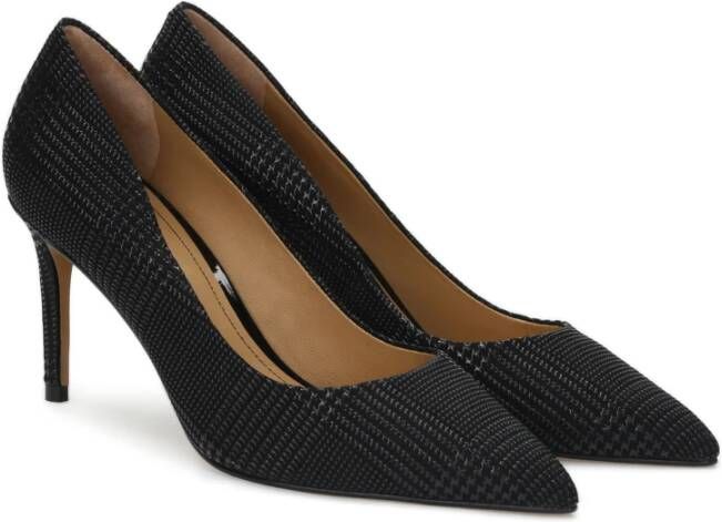 Kazar Elegante leren stilettohakken met reliëfpatroon Black Dames