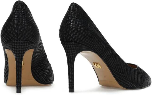 Kazar Elegante leren stilettohakken met reliëfpatroon Black Dames