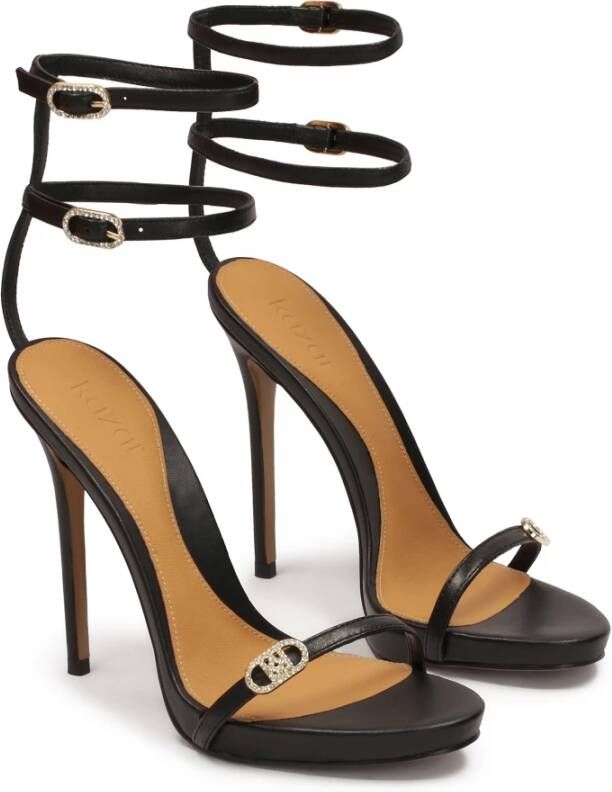 Kazar Elegante sandalen met dunne bandjes Black Dames