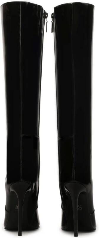 Kazar Elegante stiletto laarzen met hak van lakleer Black Dames