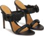 Kazar Elegante zwarte flip-flops met rozen op een hoge stilettohak Black Dames - Thumbnail 2