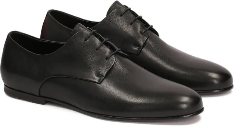 Kazar Formele leren halfschoenen met leren zool Black Heren