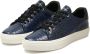 Kazar Studio Marineblauwe leren sneakers met reliëfpatroon Blue Heren - Thumbnail 2