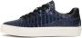 Kazar Studio Marineblauwe leren sneakers met reliëfpatroon Blue Heren - Thumbnail 5