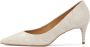 Kazar gegraveerde monogram leren pumps White Dames - Thumbnail 5