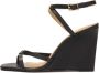 Kazar Gekruiste Banden Leren Plateau Sandalen Black Dames - Thumbnail 5