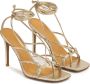 Kazar Gelaagde gouden leren flip flop sandalen Yellow Dames - Thumbnail 2