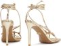 Kazar Gelaagde gouden leren flip flop sandalen Yellow Dames - Thumbnail 6