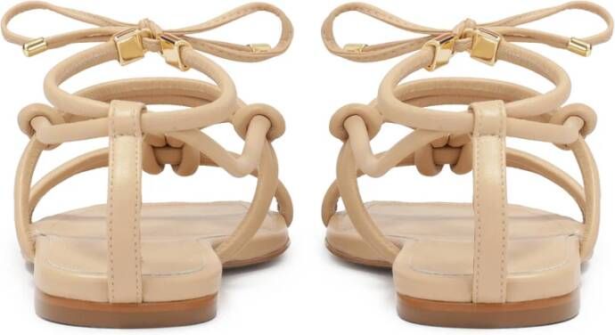 Kazar Gelaagde platte sandalen van volnerfleer Beige Dames