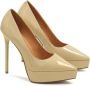 Kazar Gelakte beige platform pumps Beige Dames - Thumbnail 2