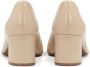 Kazar Gelakte beige pumps met een brede hak Beige Dames - Thumbnail 7