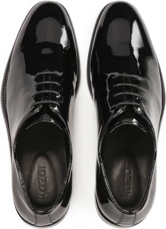 Kazar Gelakte gladde oxford halfschoenen Black Heren