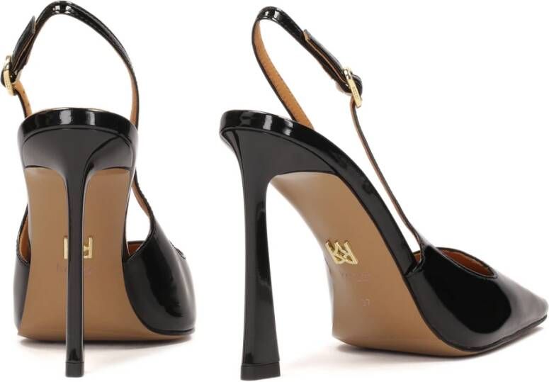 Kazar Gelakte hakloze pumps Black Dames