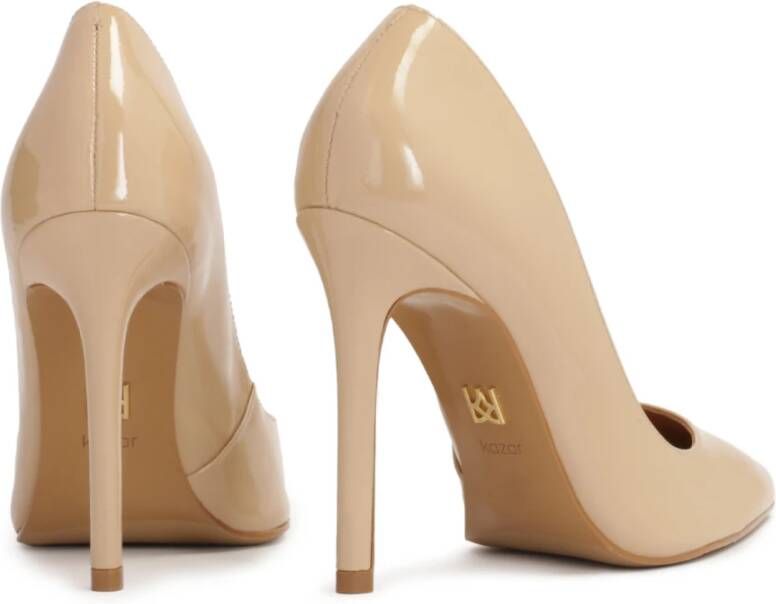 Kazar Gelakte hoge hakken pumps Beige Dames