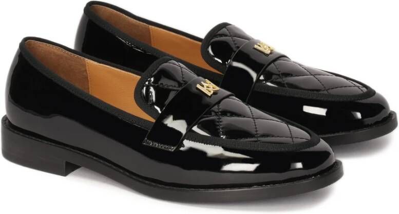 Kazar Gelakte loafers versierd met quilten Black Dames