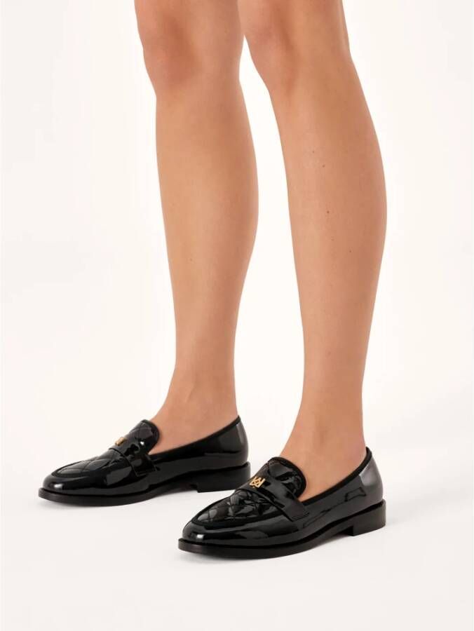 Kazar Gelakte loafers versierd met quilten Black Dames