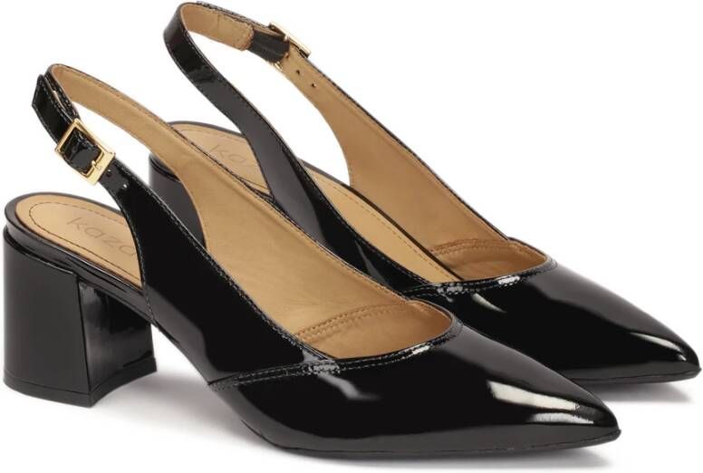 Kazar Gelakte pumps met blootgestelde hakken Black Dames