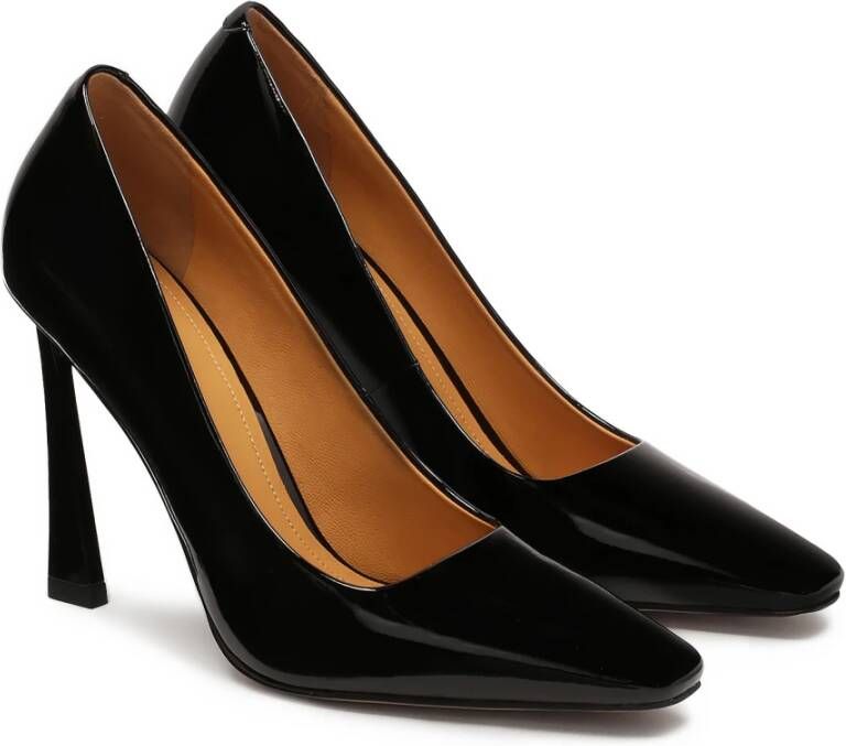 Kazar Gelakte pumps met een ongebruikelijke hak Black Dames