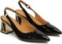 Kazar Gelakte pumps met open hiel en versierde hiel Black Dames - Thumbnail 4