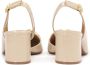 Kazar Gelakte pumps met open hiel op een lage paal Beige Dames - Thumbnail 7