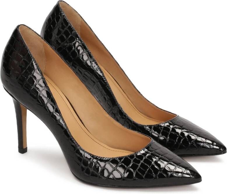 Kazar Gelakte pumps met reliëfprint Black Dames