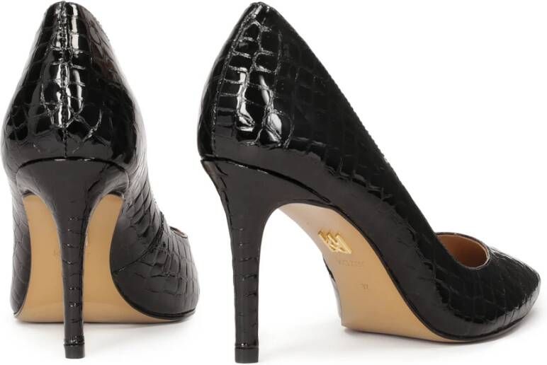 Kazar Gelakte pumps met reliëfprint Black Dames