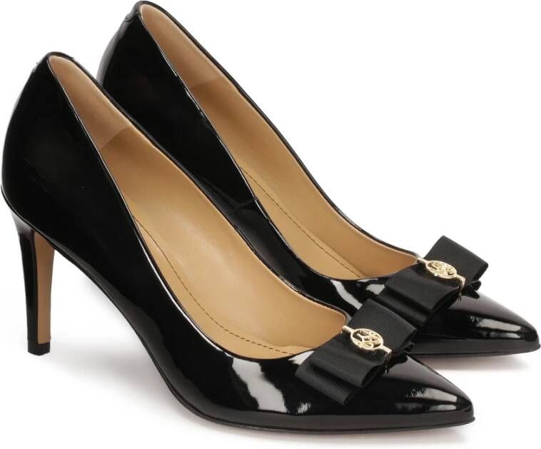 Kazar Gelakte pumps met strik Black Dames