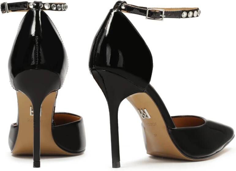 Kazar Gelakte pumps met twee verwisselbare bandjes Black Dames