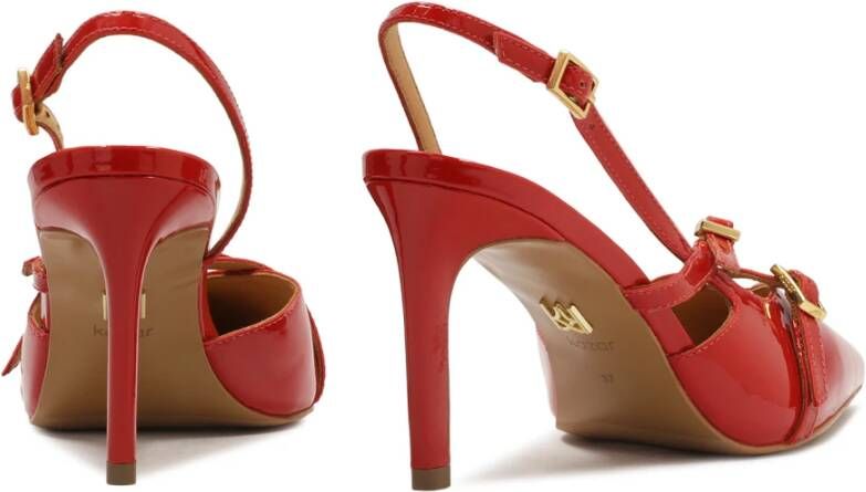 Kazar Gelakte rode slingback pumps Red Dames