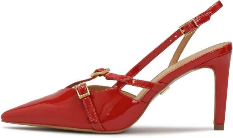 Kazar Gelakte rode slingback pumps Red Dames