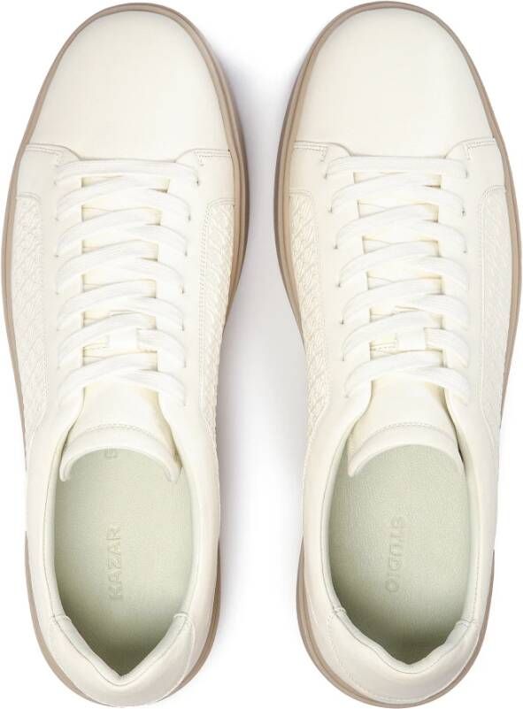 Kazar Gestempeld leren vetersneakers White Heren