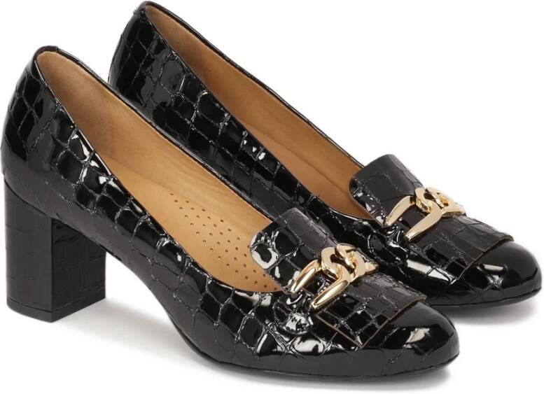 Kazar Gestempelde lakleren pumps Black Dames