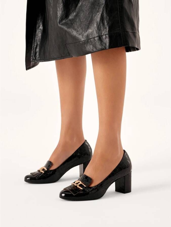 Kazar Gestempelde lakleren pumps Black Dames